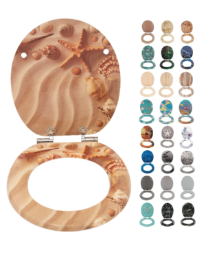 standard Toilet Seat with beach pattern