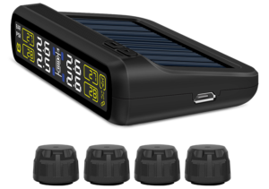 Car Tyre Pressure Monitoring System with Solar Charger, Easy to Install