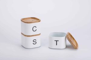 Upgrade Your Kitchen with a Set of 3 Square Stacking Canisters