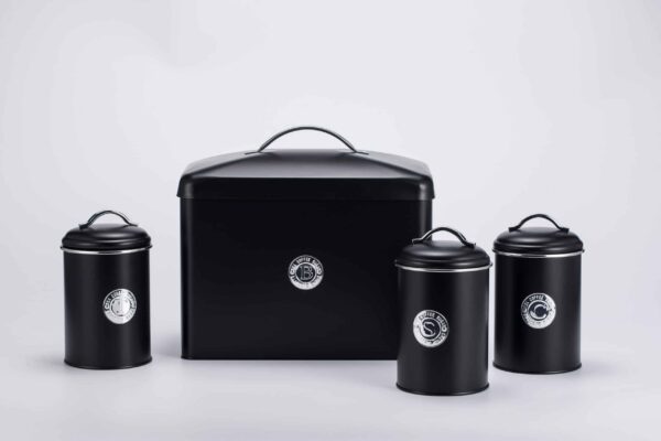 4-Piece Bread Bin and Canister Set: Perfect Kitchen Storage