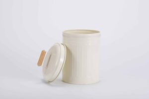 Chic White Canisters for Tea, Coffee, Sugar