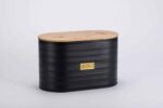 Upgrade Your Kitchen with the 5-Piece Bread Bin Set Black