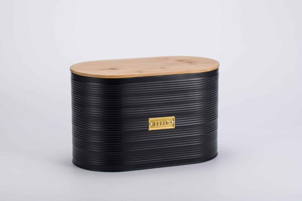 Upgrade Your Kitchen with the 5-Piece Bread Bin Set Black