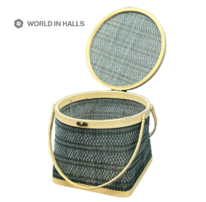 Blue Bamboo Basket
