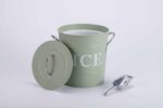 Close-up of the ice bucket with the word "ICE" and handle.