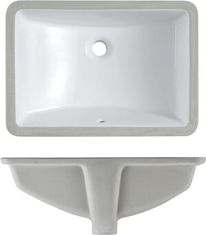 20.9Inch Porcelain Undermount Bathroom Sink