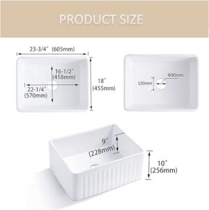MEJE Wholesale 60.5x45.5cm Ceramic Kitchen Sink