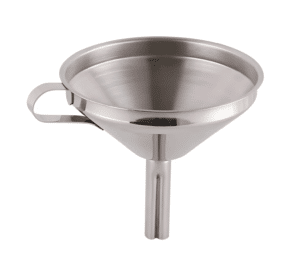 High-quality stainless steel funnel with air duct spout