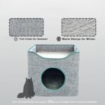 Cozy Cat Relaxing Inside Foldable Cat House